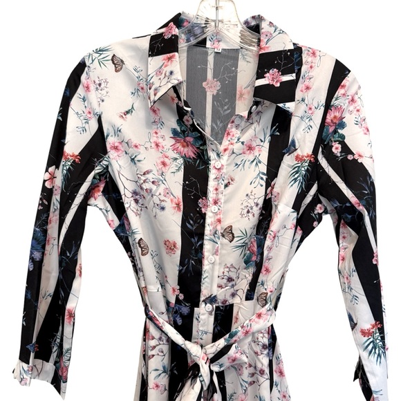 SHEIN Striped and Floral Print Dress - Picture 8 of 10